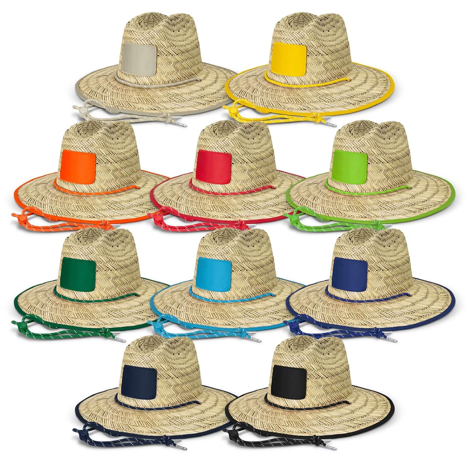 Classic Wide Brim Straw Sun Hat with Adjustable Chin Strap for Women and Men