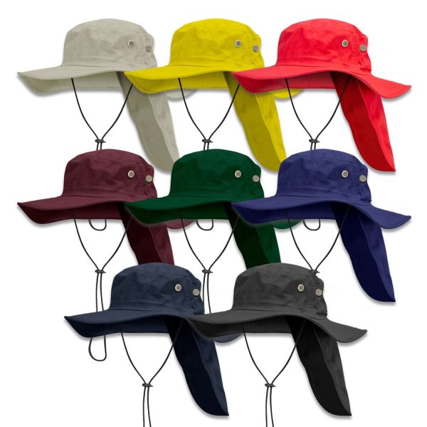 Classic Wide Brim Sun Hat with Neck Flap - UPF 50+ Protection