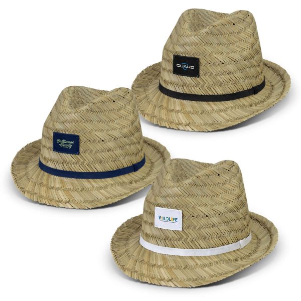 Classic Woven Straw Fedora Hat with Stylish Ribbon and Comfort Fit