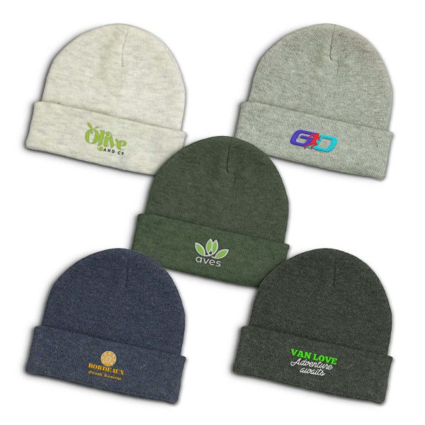 Cozy Heather Beanie for Warm Winter Days – Flecked Two-Tone Knit Hat