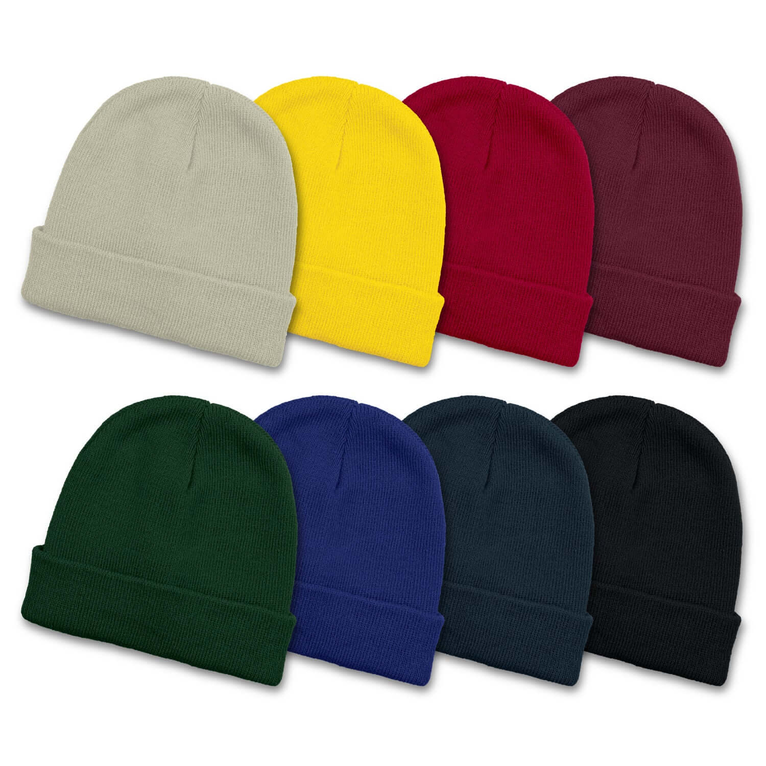 Cozy Knit Beanie for Youth - Warm Acrylic Winter Hat with Rolled Cuff - Image 2