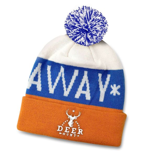 Custom Knitted Beanie for Men Women - Personalized Winter Hat with Pompom