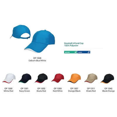 Eco-Dye 6-Panel Baseball Cap with Sun Protection - Stylish & Sustainable