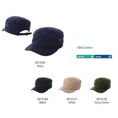Eco-Friendly Square Top Cap - 100% Cotton Casual Hat for Outdoor