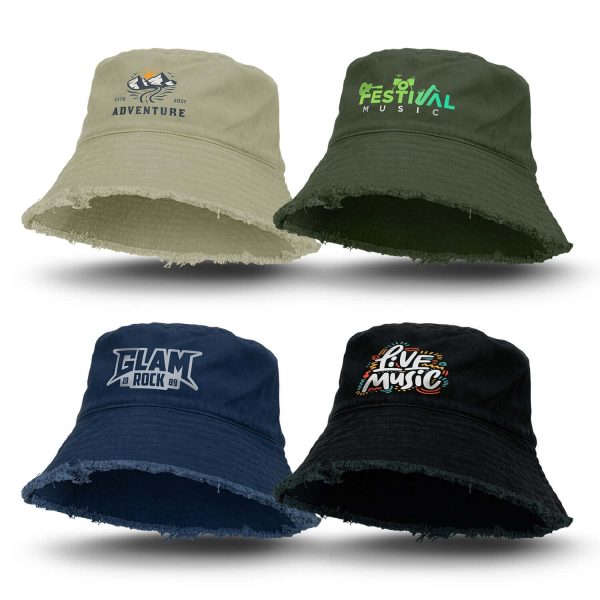 Frayed Edge Cotton Bucket Hat - Stylish Unisex Sun Hat