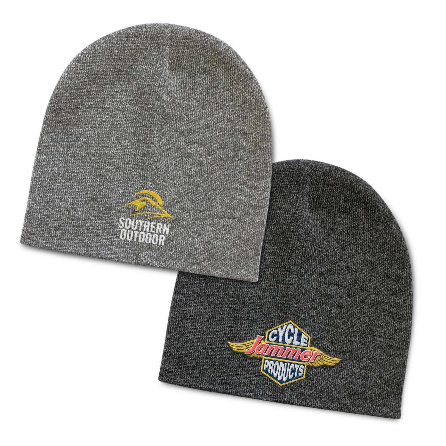 Heather Knit Beanie – Stylish Two-Tone Winter Hat